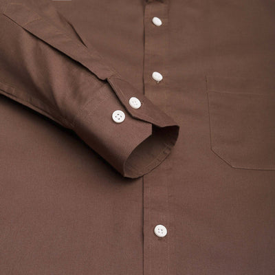 BUTTON DOWN OXFORD SHIRT COCO BROWN