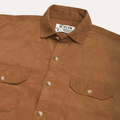 GINGER BROWN CORDUROY SHIRT