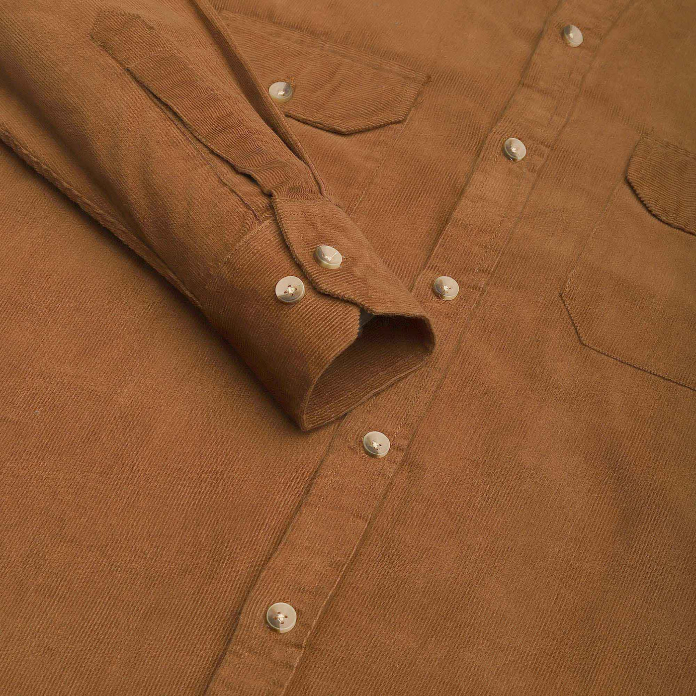 GINGER BROWN CORDUROY SHIRT