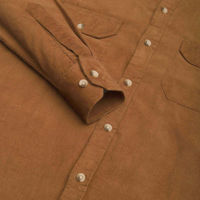 GINGER BROWN CORDUROY SHIRT