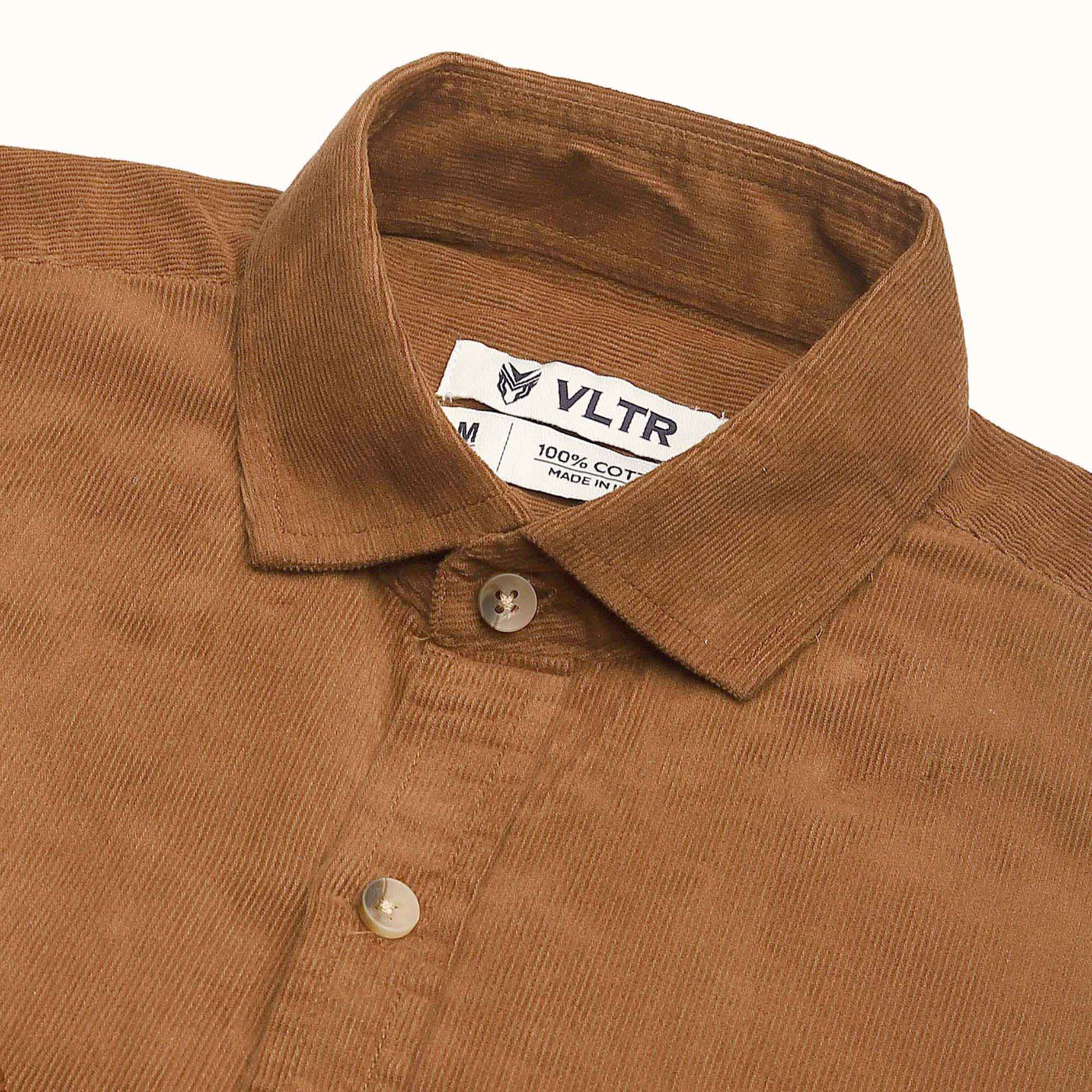 GINGER BROWN CORDUROY SHIRT