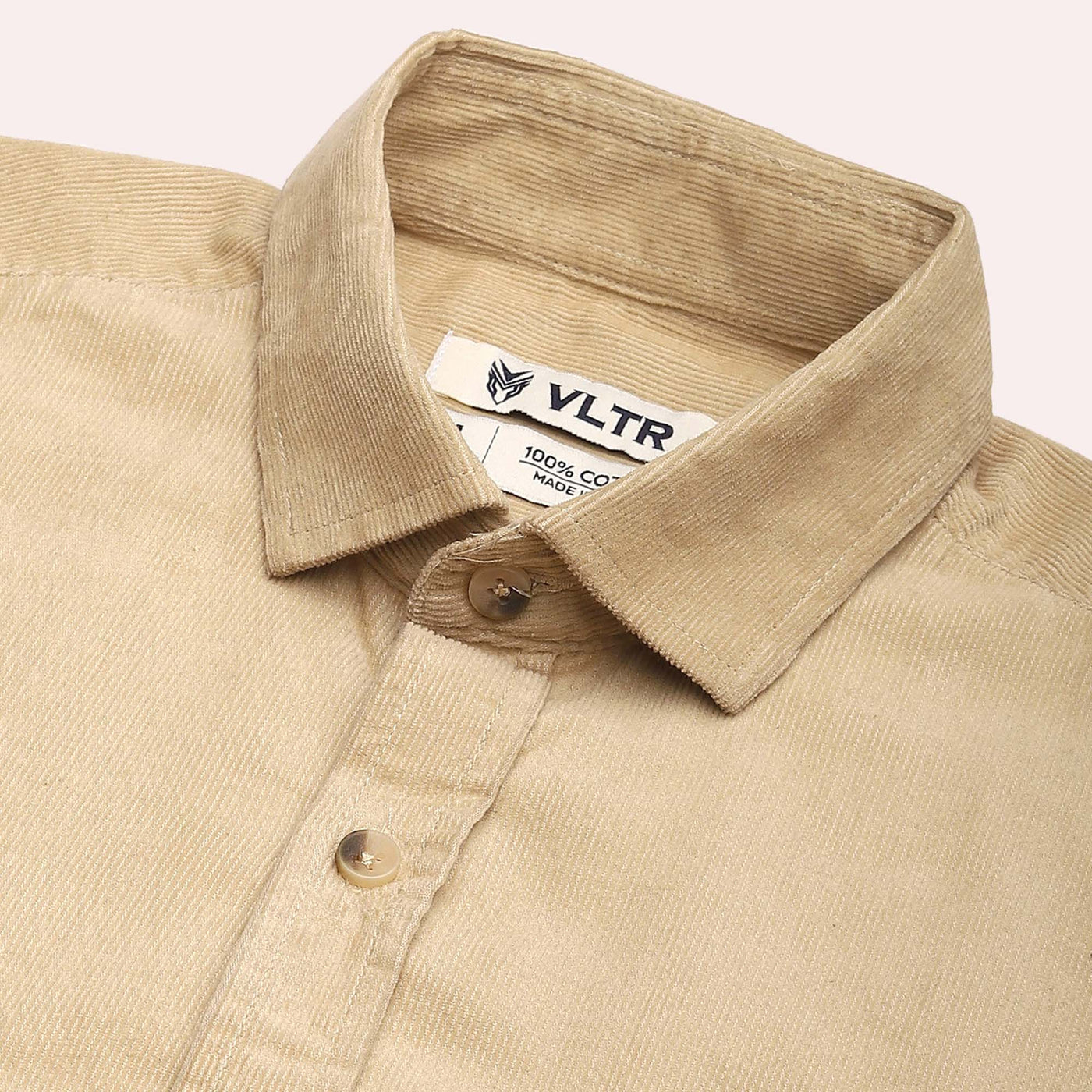 BEIGE CORDUROY SHIRT