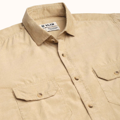 BEIGE CORDUROY SHIRT