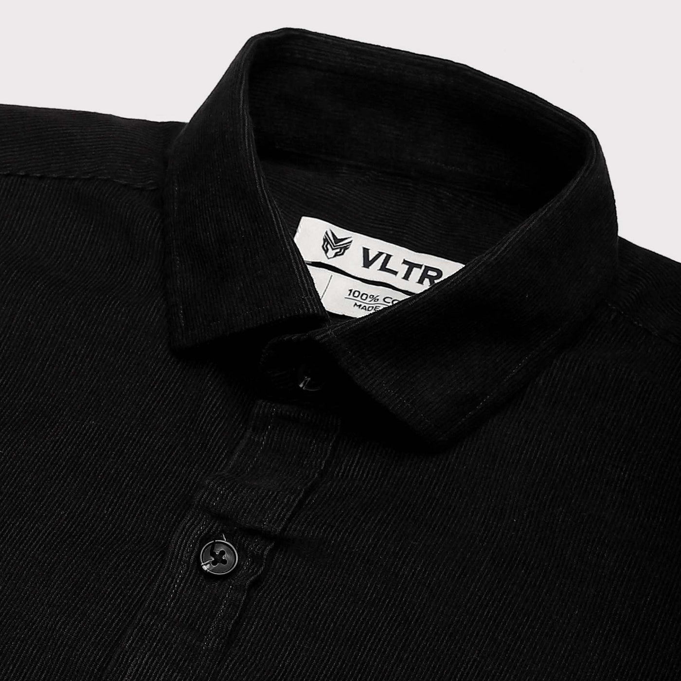 BLACK CORDUROY SHIRT