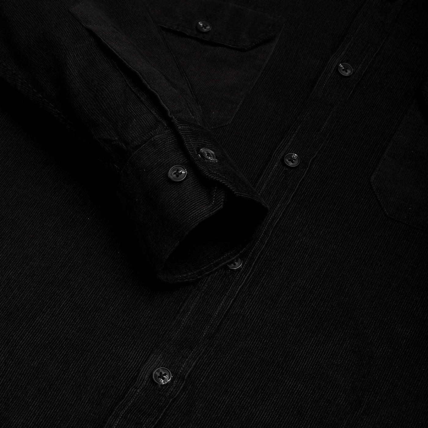 BLACK CORDUROY SHIRT